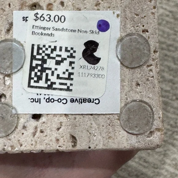Ettinger sandstone non skid Stone Bookends - Picture 3 of 3